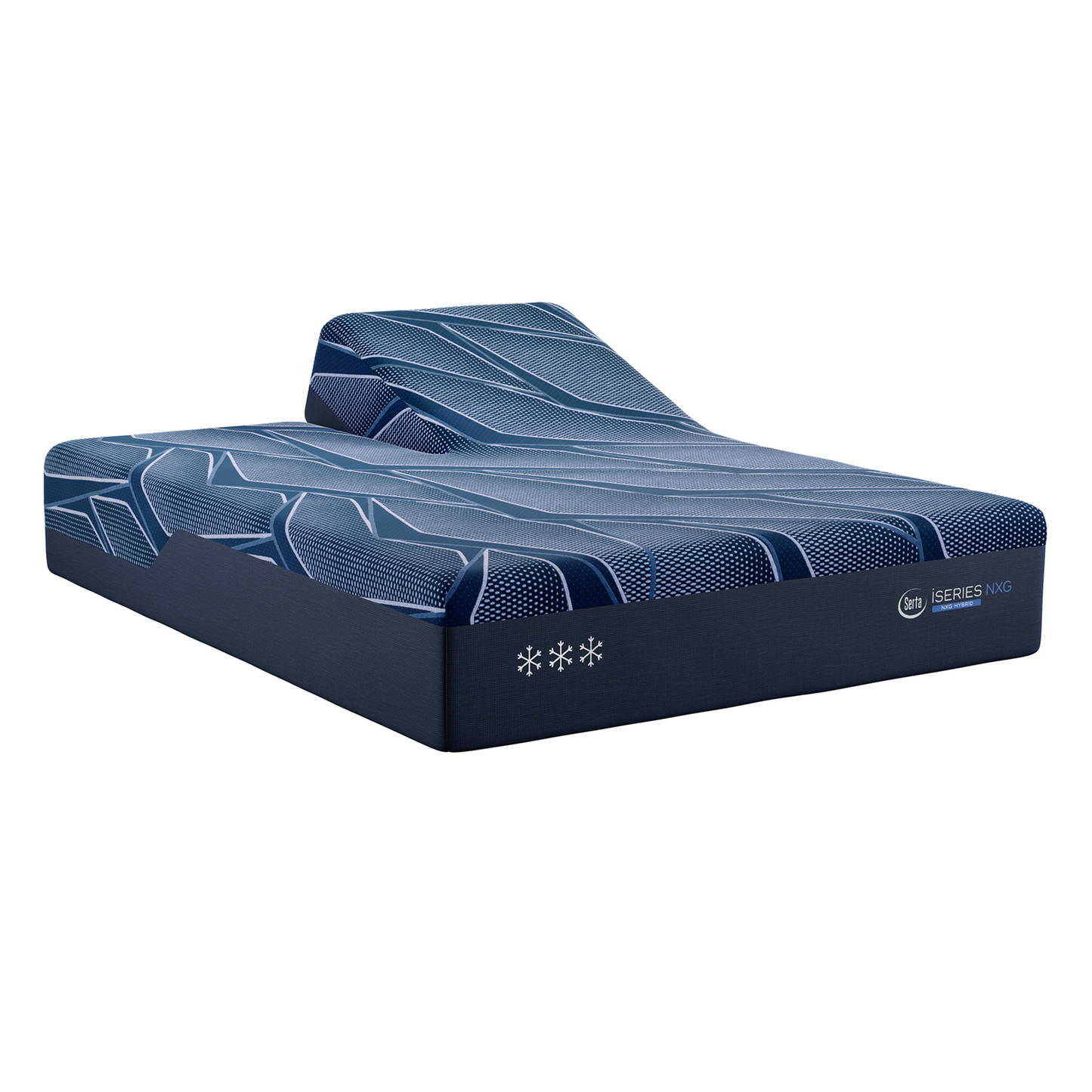 Blue Serta® iSeries® NXG™ mattress with brand logo on a white background
