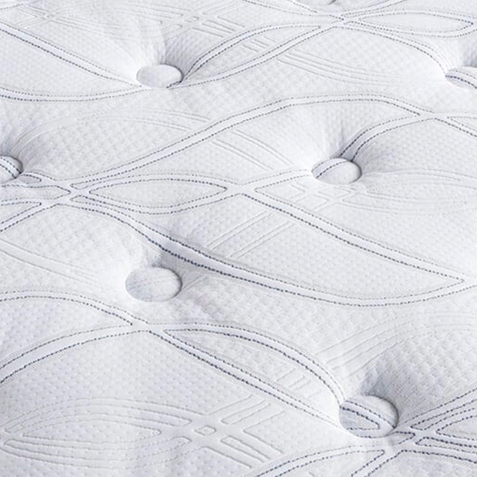 Close-up view of the fabric on a Serta Classic Elite Plush Pillow Top 15"