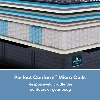 Inside look the Micro Coils of a Perfect Sleeper X Quilted Hybrid Max Medium Mattress || feel: Medium || level: Level 2
