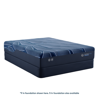 Blue Serta® iSeries® NXG Hybrid Mattress with brand logo on a white background